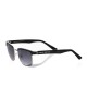 Clubmaster Model Sunglasses. Frame With Upper Profile In Black Leather. Black Shaded Lens. Black Auctions.