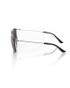 Clubmaster Model Sunglasses. Metal Mounting And Sticks. Gray Mirror Lens.