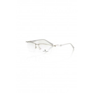 Clubmaster Model Eyeglasses. Gold-colored Metal Frame. Havana Auction With Logo.