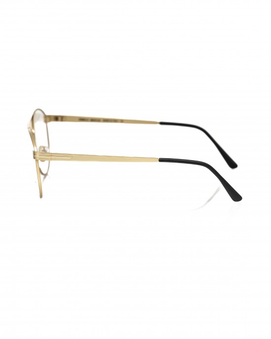 Aviator Model Eyeglasses. Metal Frame. Matt Gold Rod.