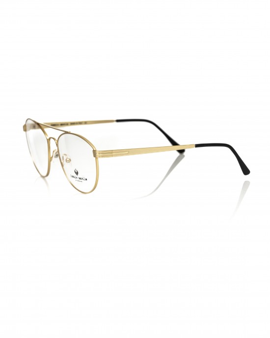 Aviator Model Eyeglasses. Metal Frame. Matt Gold Rod.