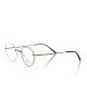 Round Eyeglasses. Gun Barrel Color Metal Frame.