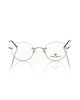 Round Eyeglasses. Silver Colored Metal Frame.