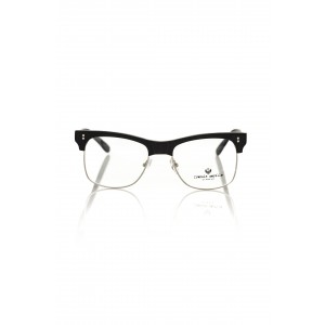 Clubmaster Model Eyeglasses. Metal Frame With Black Upper Profile. Black Temples With Logo.