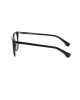 Wayfarer Model Eyeglasses With Central Template. Black Frame With Geometric Pattern. Black Auctions.