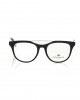 Wayfarer Model Eyeglasses With Central Template. Black Frame With Geometric Pattern. Black Auctions.