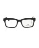 Wayfarer Model Eyeglasses. Thick Black Frame With Geometric Pattern. Colored Auctions.