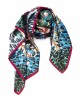 Foulard Logo With Floral Fantasy And Multicolor! Dimensions: 90x 90