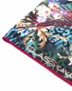 Foulard Logo With Floral Fantasy And Multicolor! Dimensions: 90x 90