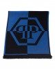 Scarf With Logo. Fringed Hems. Dimensions: 38 Cm X 180 Cm