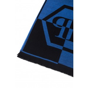 Scarf With Logo. Fringed Hems. Dimensions: 38 Cm X 180 Cm