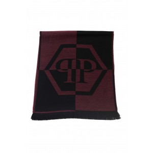 Scarf With Logo. Fringed Hems. Dimensions: 38 Cm X 180 Cm