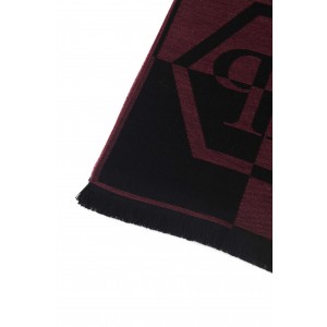 Scarf With Logo. Fringed Hems. Dimensions: 38 Cm X 180 Cm