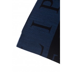 Scarf With Logo. Fringed Hems. Dimensions: 38 Cm X 180 Cm