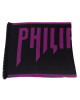 Scarf With Logo. Fringed Hems. Dimensions: 38 Cm X 180 Cm