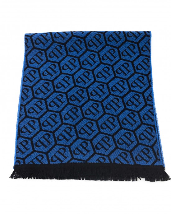 Scarf Monogram. Fringed Hems. Dimensions: 38 Cm X 180 Cm