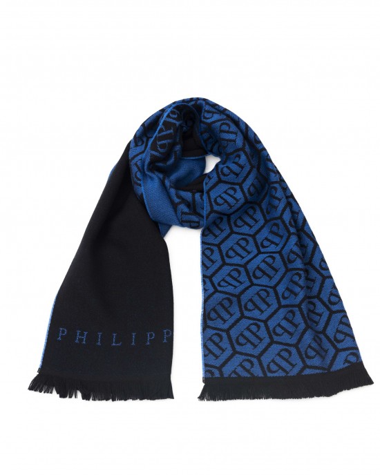 Scarf Monogram. Fringed Hems. Dimensions: 38 Cm X 180 Cm