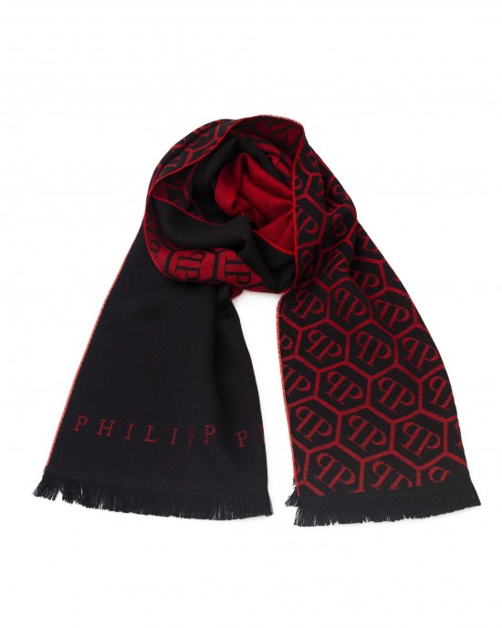 Scarf Monogram. Fringed Hems. Dimensions: 38 Cm X 180 Cm