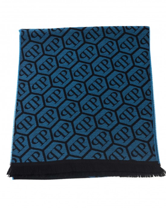 Scarf Monogram. Fringed Hems. Dimensions: 38 Cm X 180 Cm