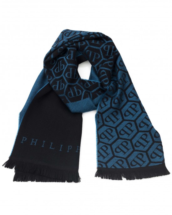 Scarf Monogram. Fringed Hems. Dimensions: 38 Cm X 180 Cm