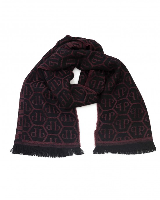 Scarf Monogram. Fringed Hems. Dimensions: 38 Cm X 180 Cm