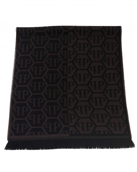 Scarf Monogram. Fringed Hems. Dimensions: 38 Cm X 180 Cm