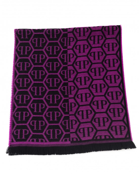 Scarf Monogram. Fringed Hems. Dimensions: 38 Cm X 180 Cm