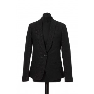 Fabric Jacket With Lurex Details. Slim Cut. Classic Model. One Button Closure.