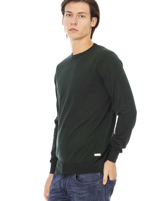 Crewneck Sweater. Baldinini Monogram In Metal.