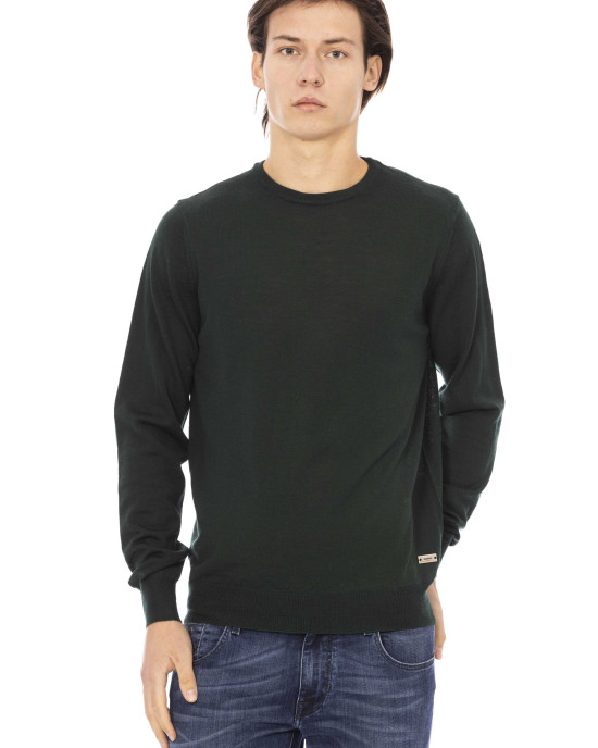 Crewneck Sweater. Baldinini Monogram In Metal.