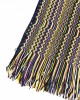 Fringed Scarf With A Geometric Fantasy And Multicolor! Dimensions: 190 Cm X 43 Cm + Fringes