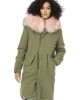 Long Parka. Side External Pockets. Hood With Fur. Front Closure With Zipper And Zipper Pull. Removable Inner Jacket. Adjustable Waist Cord