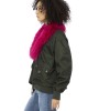 Short Bomber. Side And Back External Pockets. Hood With Fur. Front Closure With Zipper And Zipper Pull. Removable Inner Jacket. Embroidered Applications On The Front And Back.