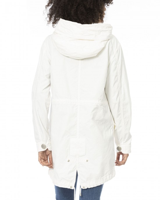 Long Parka. Side External Pockets. Adjustable Hood. Adjustable Cord At The Waist And At The Bottom.