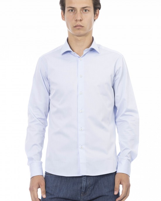 Slim Fit Shirt. Front Closure With Buttons. Italian Collar.