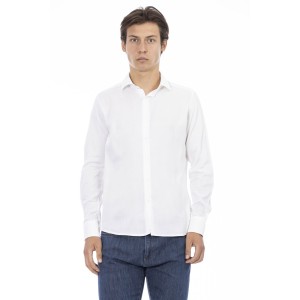 Slim Fit Shirt. Front Closure With Buttons. Italian Collar.