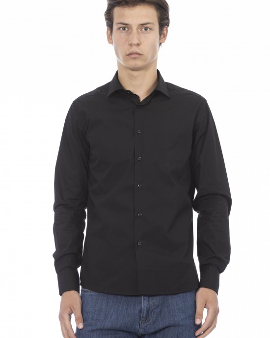 Slim Fit Shirt. Front Closure With Buttons. Italian Collar.