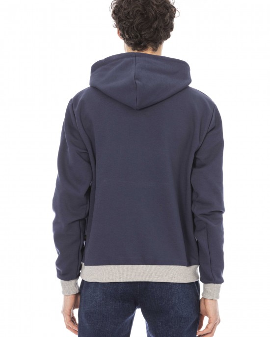 Long Sleeve Fleece Hoodie. Front Logo. Maxi Front Pocket.