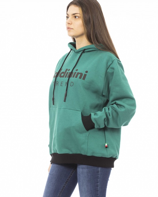 Long Sleeve Fleece Hoodie. Front Logo. Maxi Front Pocket.