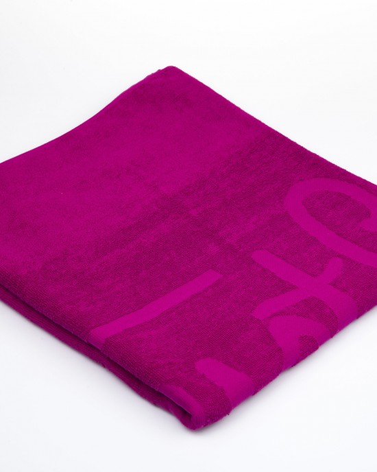 Monocolored Beach Towel With Logo. 167x92 Cm