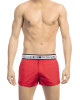 Micro Swim Shorts With Black And White Branded Band. Two Side Pockets And One Back. Zip And Button Closure.