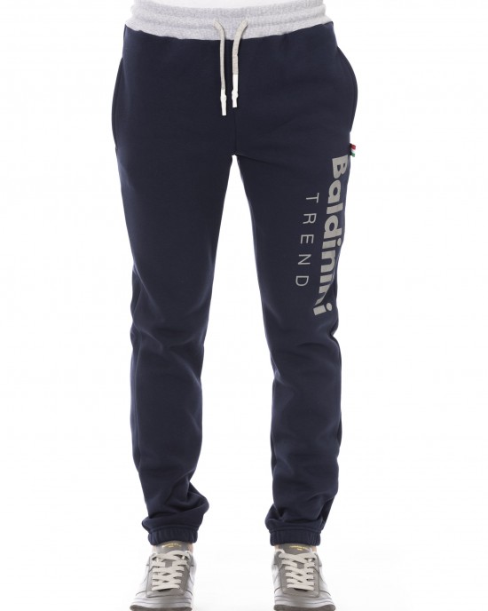 Fleece Sport Pants. Closure With Lace. Logo On The Left Leg. Side Pockets.tricolor Insert