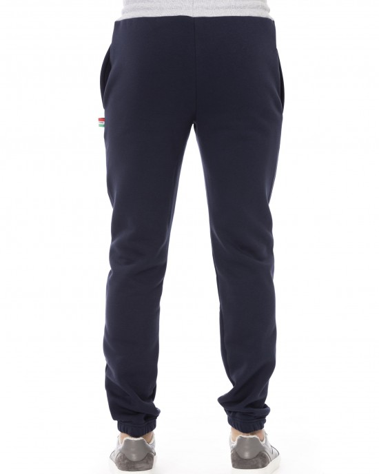 Fleece Sport Pants. Closure With Lace. Logo On The Left Leg. Side Pockets.tricolor Insert