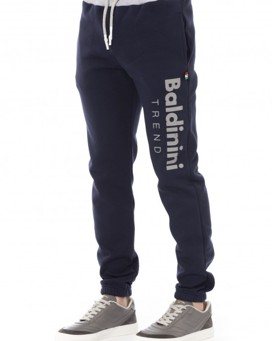 Fleece Sport Pants. Closure With Lace. Logo On The Left Leg. Side Pockets.tricolor Insert