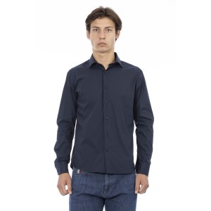 Man Slim Shirt. Front Closure With Buttons. Italian Collar. Insert With Logo. Musket With Logo