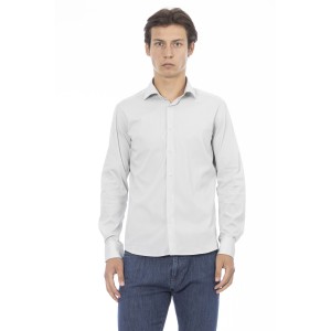 Man Slim Shirt. Front Closure With Buttons. Italian Collar. Insert With Logo. Musket With Logo