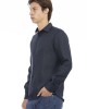 Man Slim Shirt. Front Closure With Buttons. Italian Collar. Insert With Logo. Musket With Logo