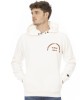 Hoodie With Pockets. Front Print. Logo Insert On The Sleeve.