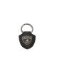 Keyring With Black Lacquered Shield Logo.