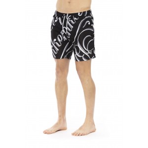 Swim Shorts With All-over Print. Elastic Waistband With Drawstring.